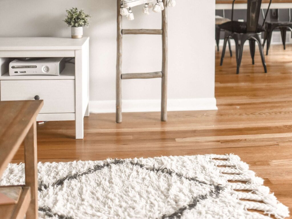 A cleaned rug